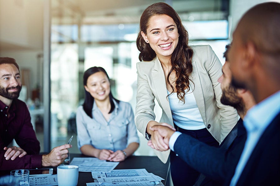 Members of a Professional Membership Group meeting