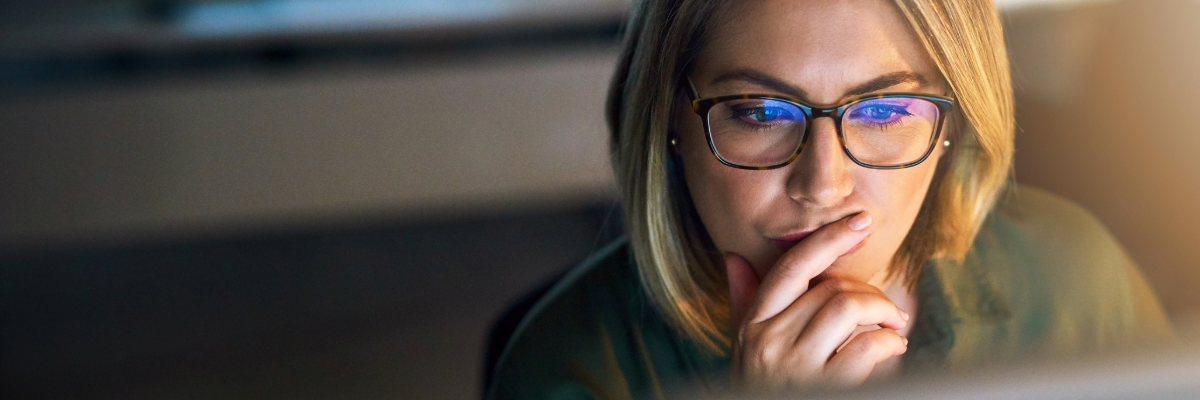 woman working on computer